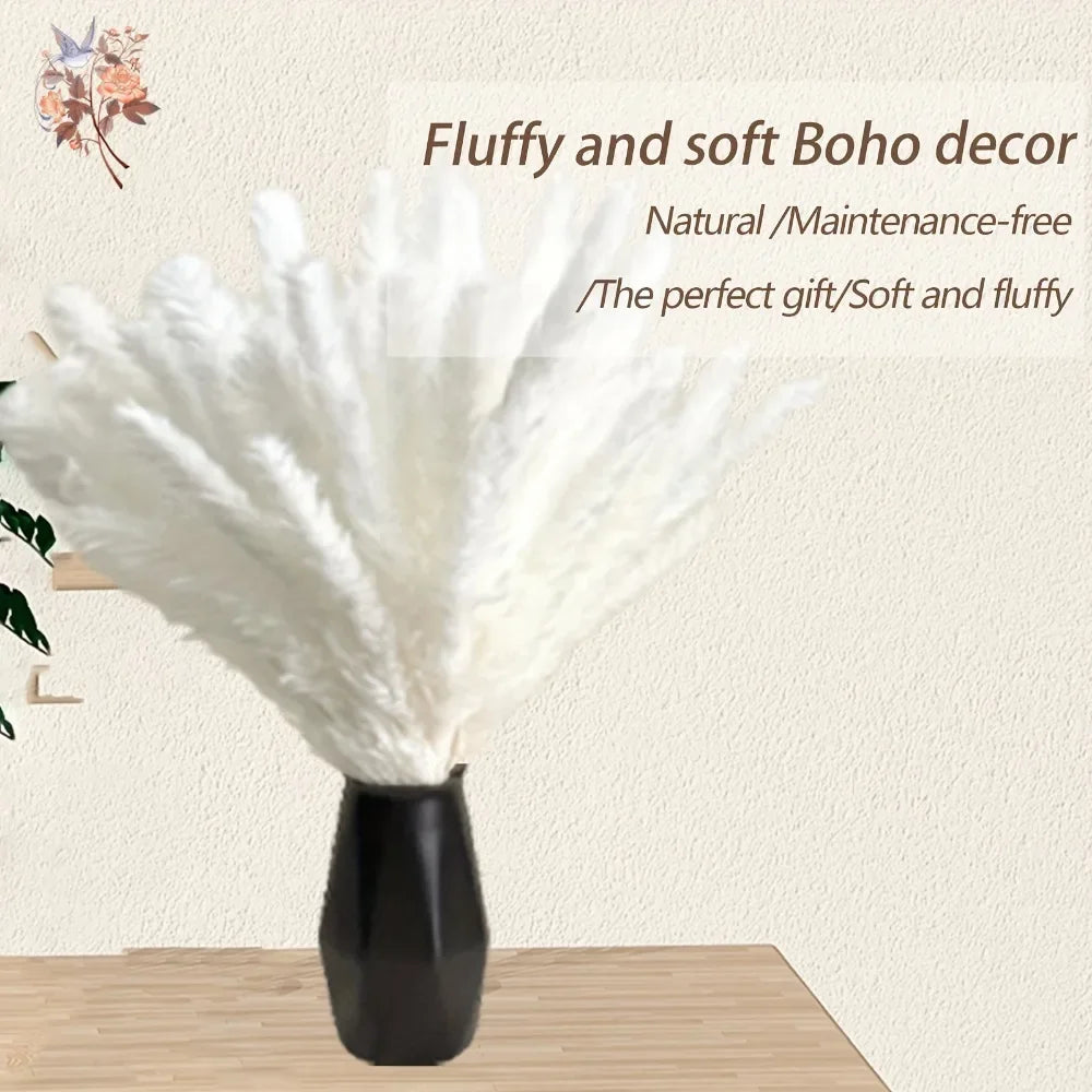 décoration boho bouquet plumes blanches douces intérieur anniversaire mariage