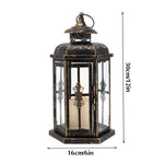 lanterne vintage métal fer ornements floraux transparent noire décoration intérieure mariage bougie inclusion anneaux