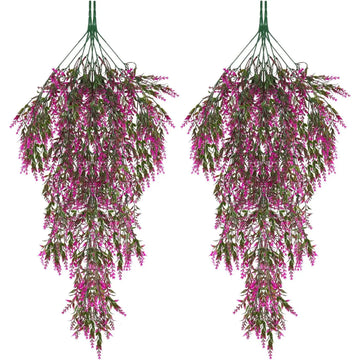 guirlande suspendue fleurs artificielles violet vert jaune moderne décorative extérieure exposition festive prénuptiale mariage