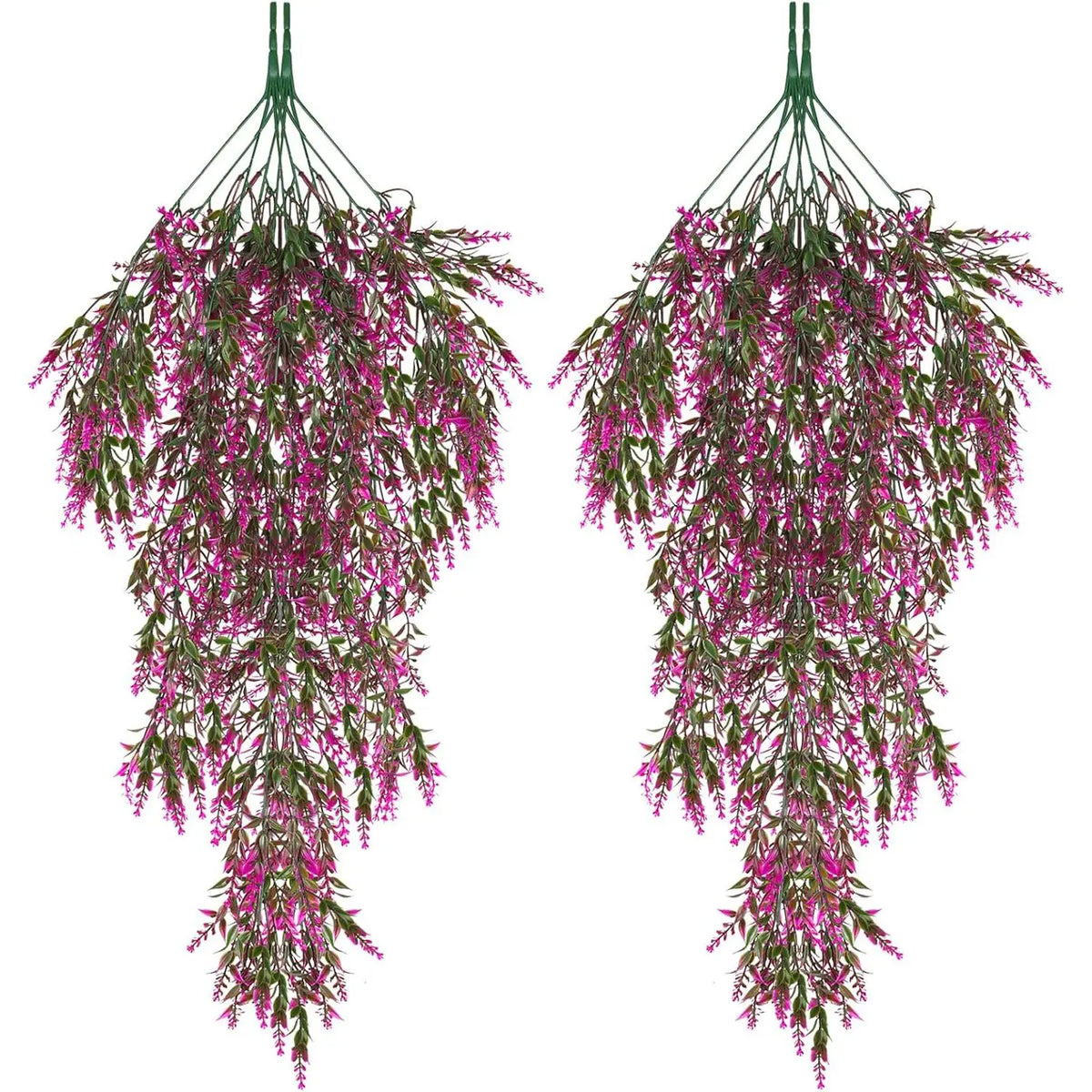 guirlande suspendue fleurs artificielles violet vert jaune moderne décorative extérieure exposition festive prénuptiale mariage