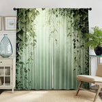 rideau vert feuilles moderne opacité 24x59 30x65 41x91 51x83 chambre salon