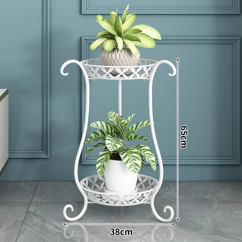 étagères métal or noir blanc plantes intérieur classique moderne autoinstallation multifonctionnels pots