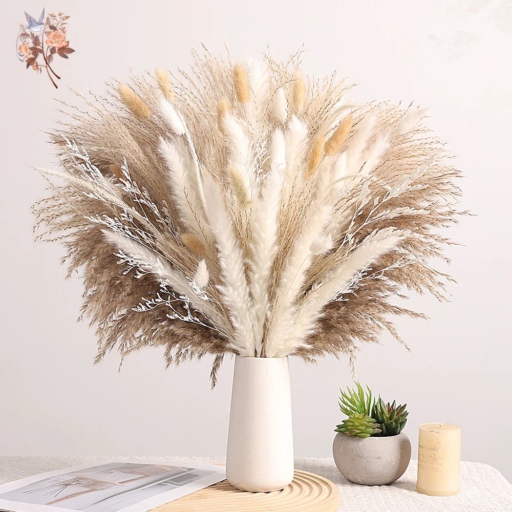 bouquets fleurs séchées naturelles décoration maison mariage anniversaire fêtes bohèmes vases tables rustic