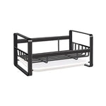 rangement évier porte savon porte éponge métal réutilisable moderne minimaliste noir argenté
