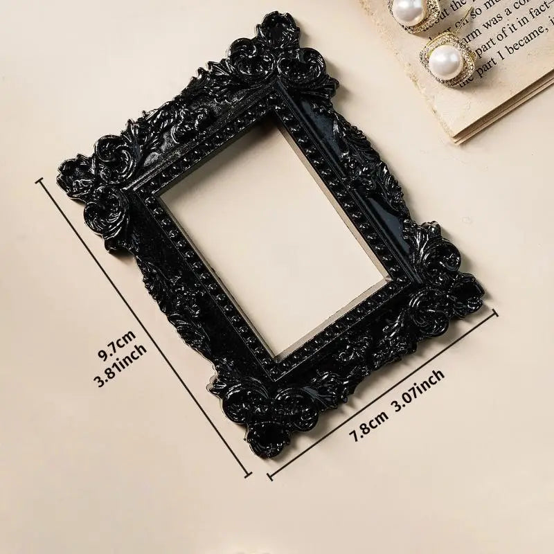 cadres photo noir baroque motifs floraux vintage gothique ornements décoration murale DIY accessoires photographie