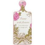 planche découper céramique vintage fleurs roses motifs géométriques blanc roseclair