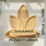 étagère murale bois clair fleur lotus bohème zen décoration naturelle plantes pots bougie