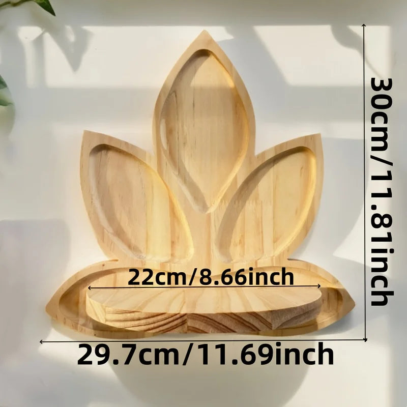 étagère murale bois clair fleur lotus bohème zen décoration naturelle plantes pots bougie
