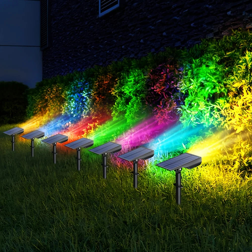 projecteur solaire extérieur led rgb réglable moderne noir ip65