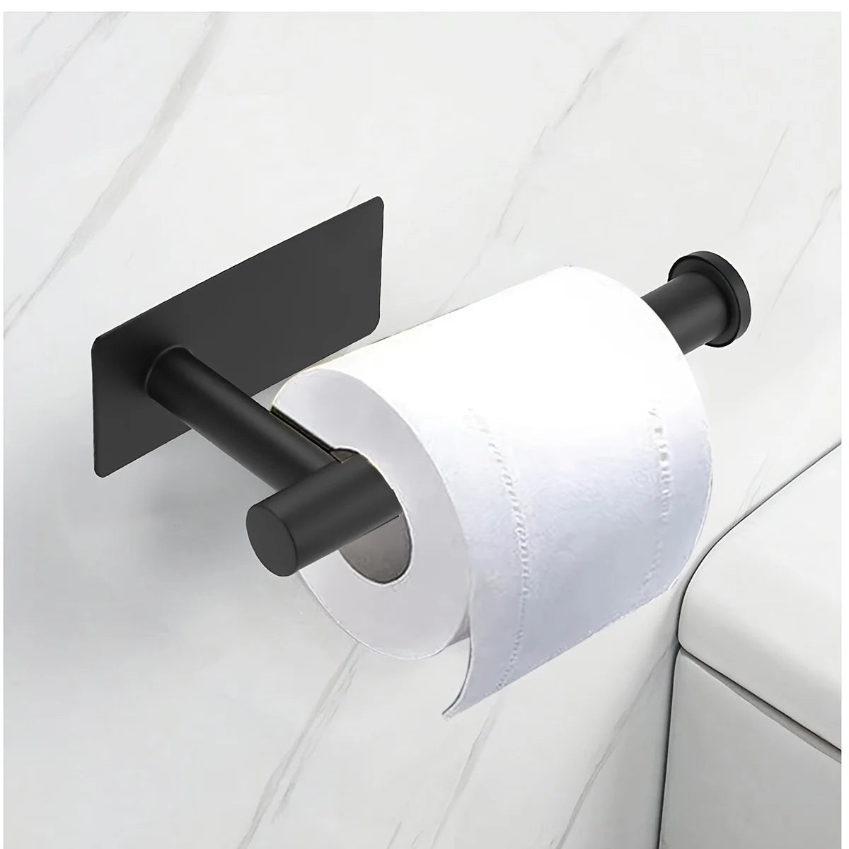 porte rouleau papier toilette noir or argent adhésif moderne salle bain inoxydable matériau
