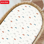 draps bébé motif cygnes coeurs doux coton blanc rose gris jaune enfantins housse élastiquée