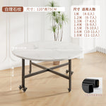 table manger ronde pliante bois marron plateau tournant six chaises modernes