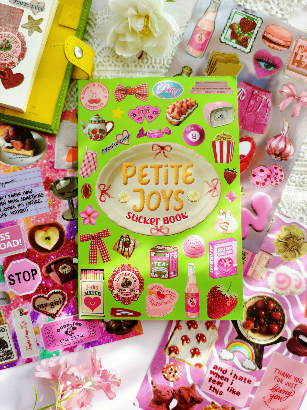 sticker book food stickers heart shapes creative adhesive paper multicolor festive decorations crafting gifts