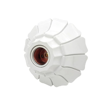 socle lampe e27 noir blanc rayures horizontales moderne certification rohs ul lvd cem