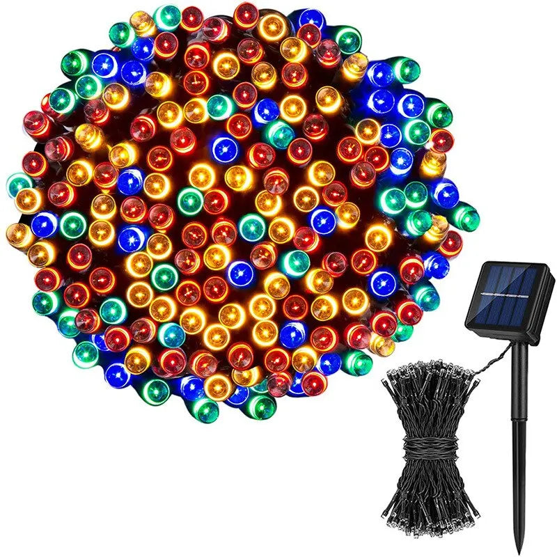 guirlande lumineuse solaire rondes blanc chaud multicolore blanc froid extérieur moderne festive noël
