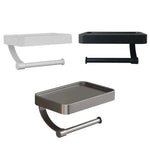 porte papier toilette étagère intégrée moderne minimaliste adhésif blanc noir gris