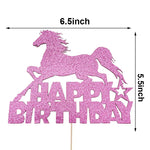 décoration gâteau happy birthday chevaux thème western rouge doré anniversaire enfant festive