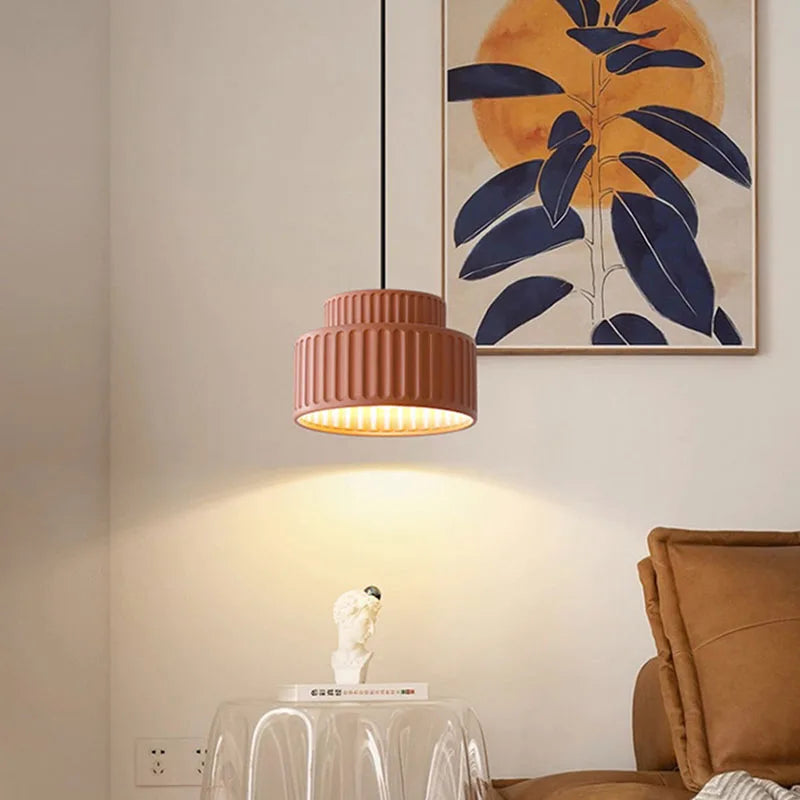 Détail du matériau résine de café vert sur le lustre