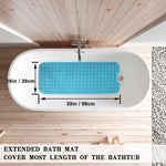 tapis bain moderne bleu clair texture bulles drainage efficace antislip salle bain pvc respectueux