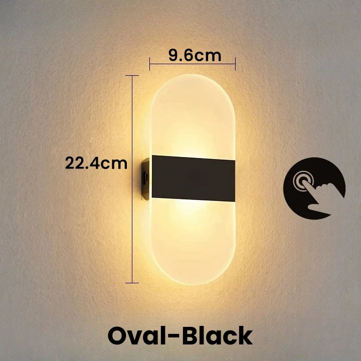 applique murale led moderne aimant blanc noir 6000k 3000k usb rechargeable
