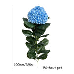 plante artificielle hortensia blanc vert moderne pot décoration intérieure réaliste