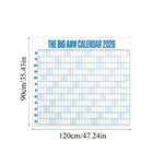 calendrier mural blanc bleu rose jaune vert orange violet moderne pratique étiquettes personnalisables grille