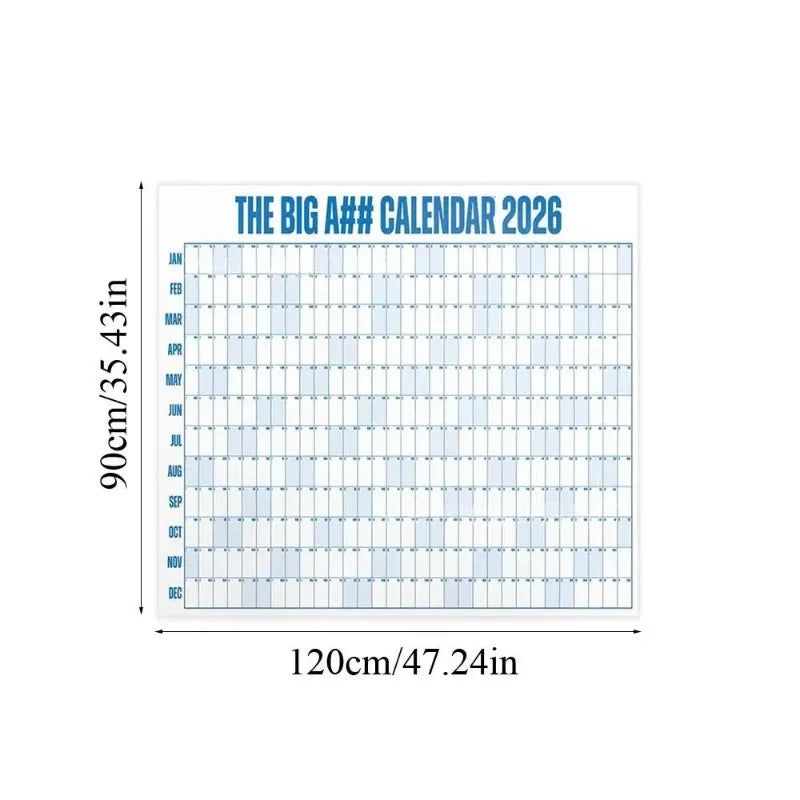 calendrier mural blanc bleu rose jaune vert orange violet moderne pratique étiquettes personnalisables grille