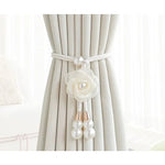 rideaux accessoires cordon serrure fleurs texturées nacrées floral élégant semi transparent tissu unisexe