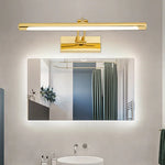 lampe miroir moderne noir or argent rectangulaire clips led éclairage quotidien chambre entrée
