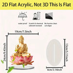 statue bouddha fleurs lotus or blanc artisanal decoratif maison