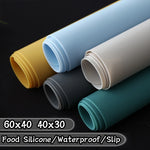 tapis table silicone bleu gris jaune vert uni minimaliste antidérapant isolant thermique