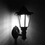 lampe murale solaire led noir verre transparent classique ip65 résistant l'eau éclairage extérieurextérieur