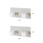 porte balai mural adhésif blanc noir moderne support outils cuisine salle bains