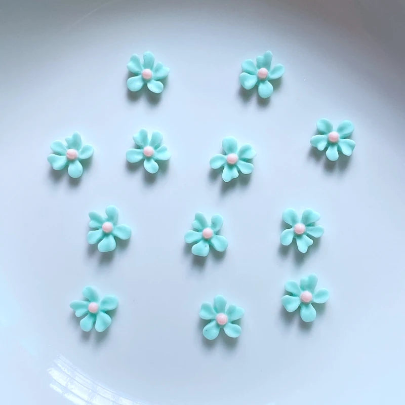 ornements résine fleurs colorées décoration bijoux accessoires coiffure enfantine simple 6mm