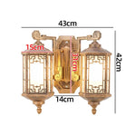 applique murale led bronze doré grille géométrique classique éclairage chambre entrée moderne vis fixation
