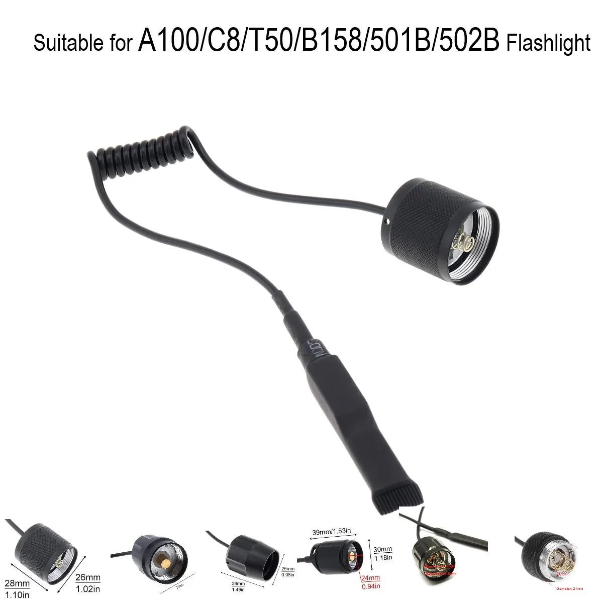 lampe torche noire led zoomable résistante 10w 1000 lumens texturée moderne 200 500mètres
