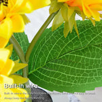 veilleuse rechargeable tournesol fleur jaune feuilles vertes deco moderne chambre table led