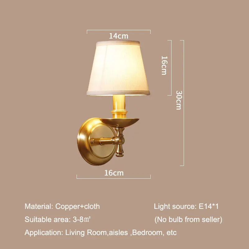 lampe murale cuivre abat jour blanc éclairage salle bain entrée classique facile flux lumineux