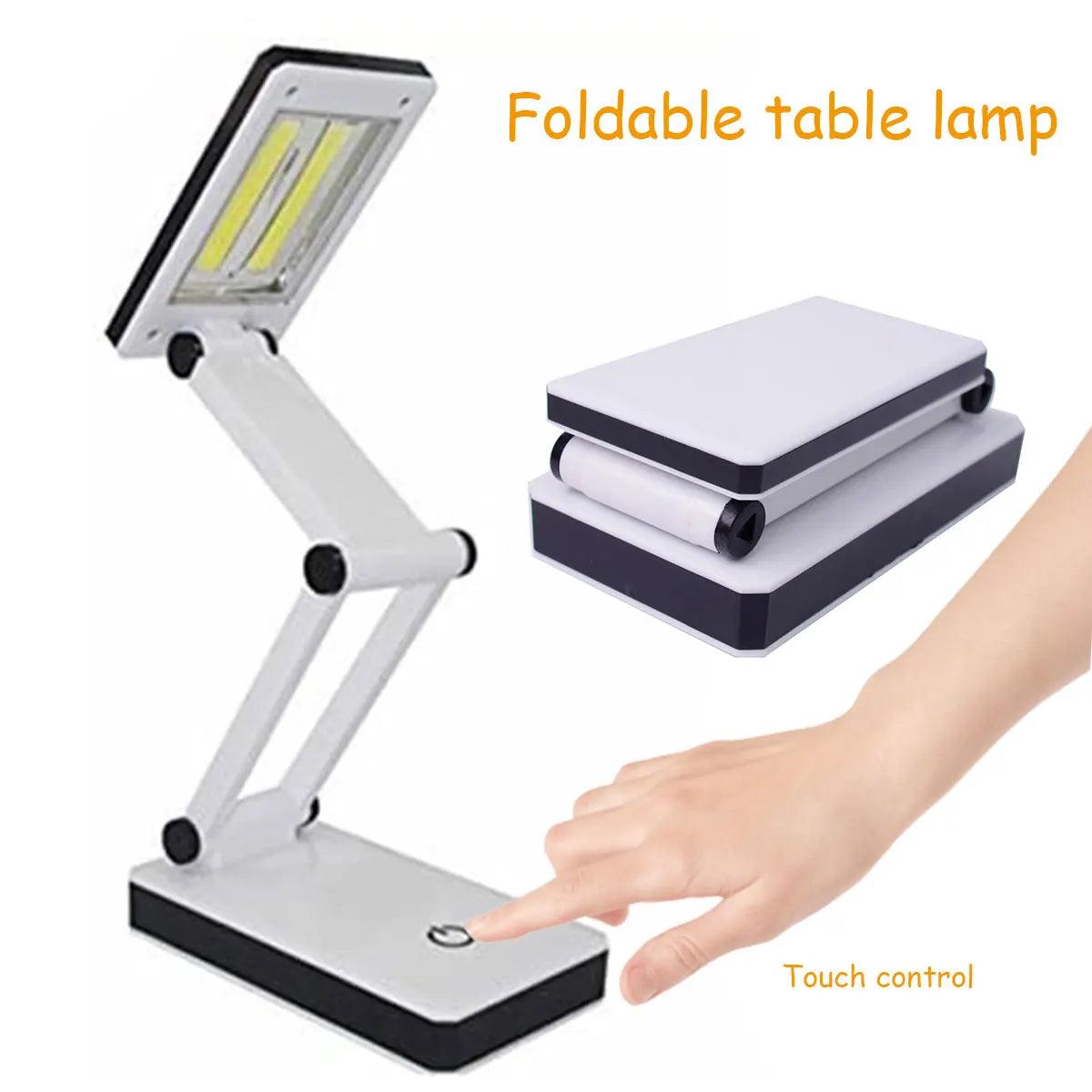 lampe table pliable moderne blanc noir mat adaptateur câble usb