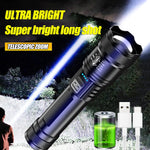 lampe torche multifonction noire texturée moderne modes luminosité charge usb