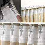 ruban rideaux multifonctionnel rayures horizontales blanc moderne adhésif clips métalliques polyester accessoire décoration maison