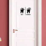 Sticker mural avion pour porte de toilette