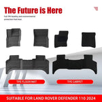 tapis sol noir texture rugueuse tpe waterproof fixation moderne land rover defender 110