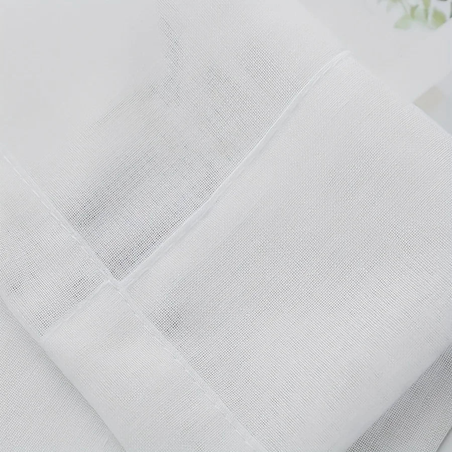 rideau blanc translucide moderne 100% polyester léger fenêtre chambre salon accessoires facile