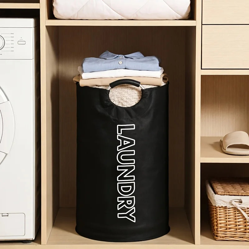 sac linge noir pliable oxford moderne poignées métalliques durable rangement textile grande capacité