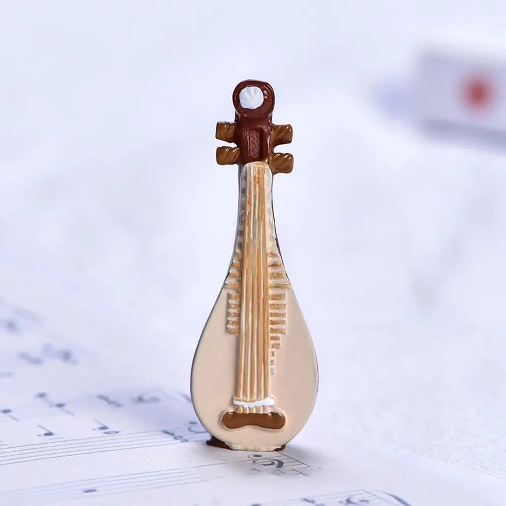 décoration miniature piano figurine résine marron orange noir réaliste texture relief opacité