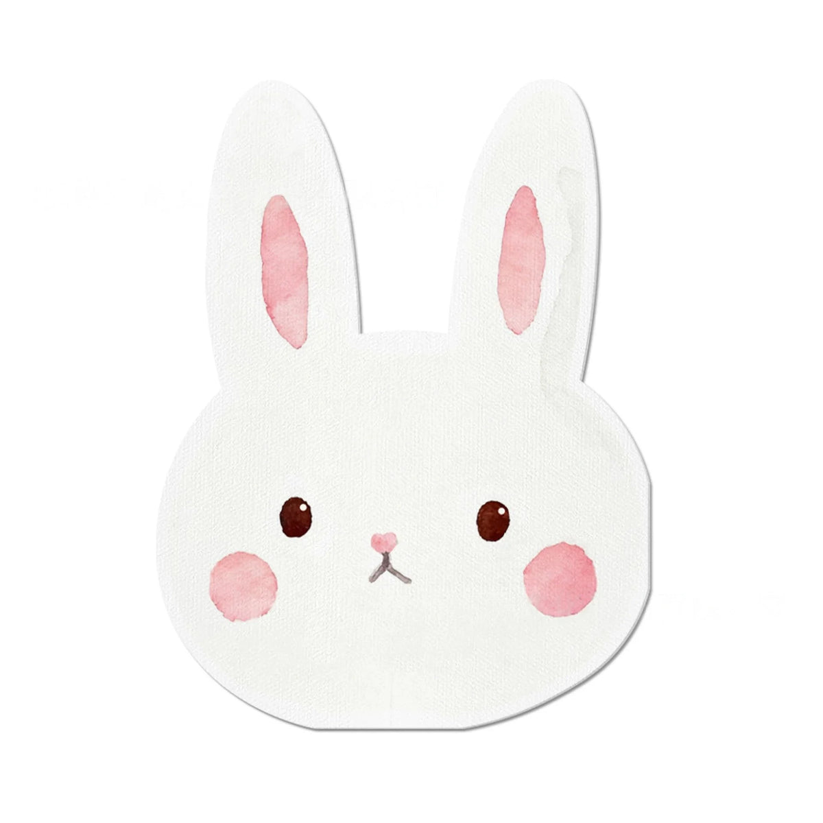serviettes papier jetables forme lapin pâques printemps enfantins motifs visages lapins aquarelle festiveDecoration