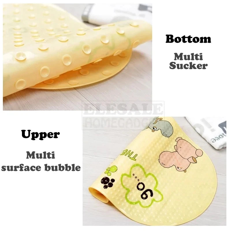 tapis bain antidérapant transparent poissons oiseaux motifs animaux moderne salle bain pvc bulles adhésif