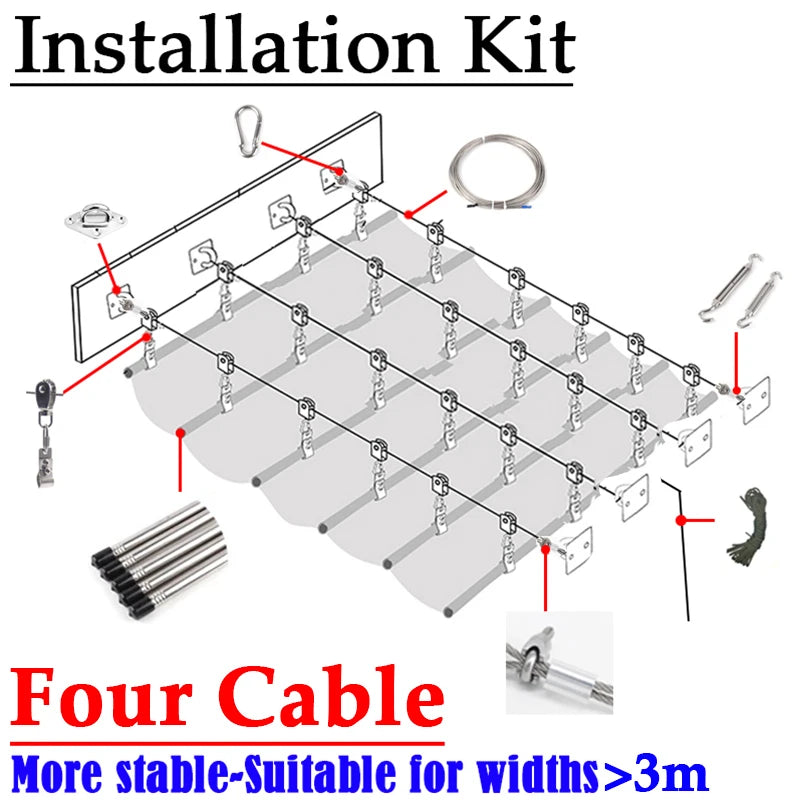 Protection solaire extérieure anti-UV rétractable