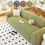 housse canapé polyestère rayures horizontales beige gris moderne antidérapante 100% polyestère